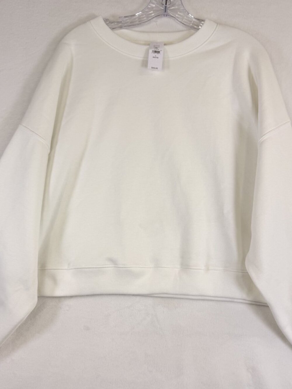 Gap Vintage Soft Wedge Sweatshirt Large Petite Women Off White Top Crew Neck New